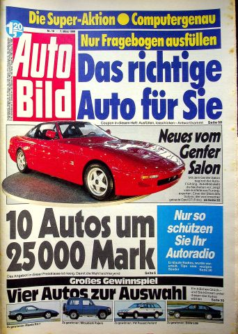 Deckblatt Auto Bild (10/1988)